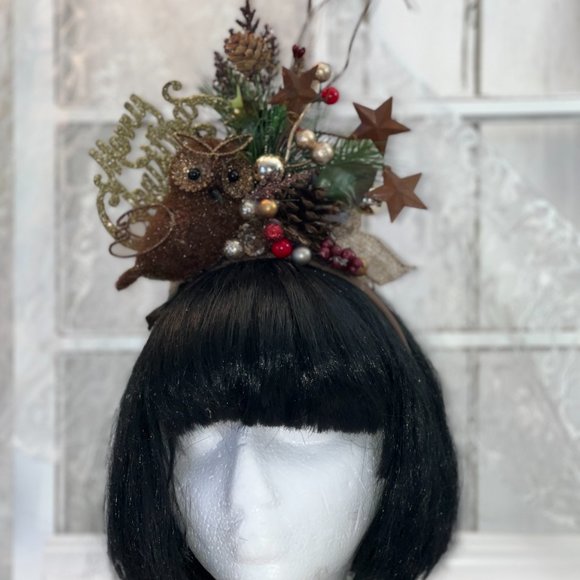 Christmas Brown Owl Adult Headband, Tacky Christmas Party, Ugly Sweater Contest - Picture 15 of 16